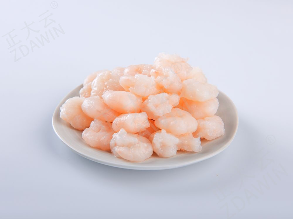 What effect does food water retaining agent have on shrimp?